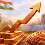 A stack of copper coins next to silver coins, illustrating their potential value comparison.