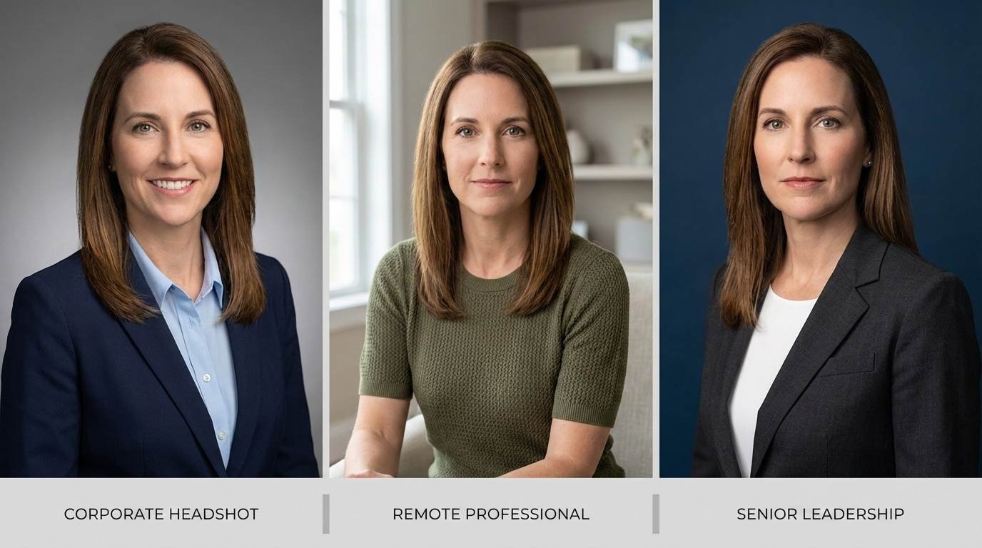 Professional LinkedIn-ready portrait generated using Google Gemini AI prompts for job seekers and remote professionals